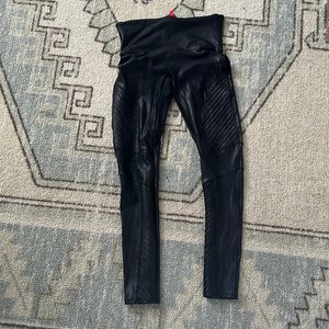 Spanx Leather Moto Leggings